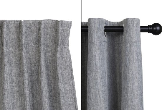 Lifa Living - Beige Luxe Gordijnen - Verduisterend - Polyester - Met 8 Ophangringen - 150 x 260 cm
