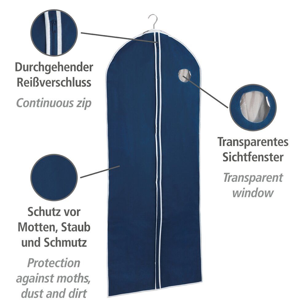 WENKO Air Kledinghoes Donkerblauw - Gerecycled Ademend Vlies - Met Rits en Kijkvenster