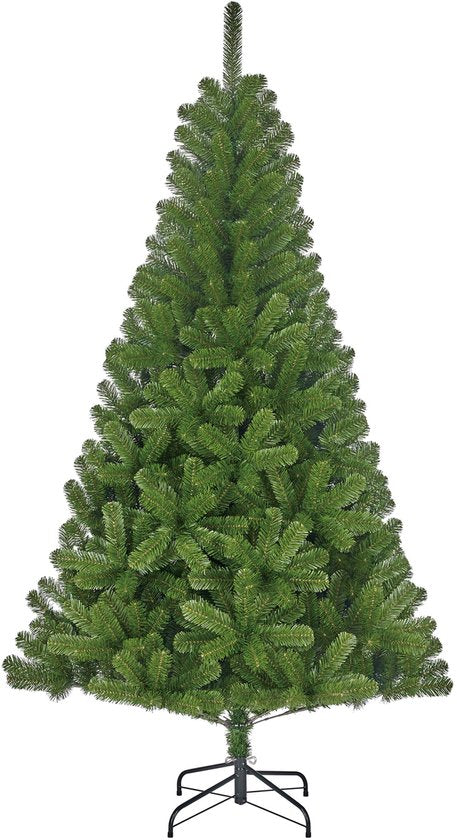 Black Box Trees Charlton Kerstboom - Kerstversiering voor Binnen met Natuurlijke Uitstraling - Kunstboom van Zachte PVC Naaldjes voor Realistische Look - H155 x Ø91 cm - Groen