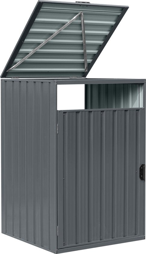 AXI Owen metalen Containerombouw Antraciet - Kliko ombouw voor 1 afvalcontainer – Max. 240L – Goede ventilatie