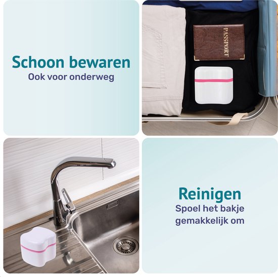 Beugelbakje Roze – Inclusief Lekbakje – Opbergdoosje voor Beugel en Retainer