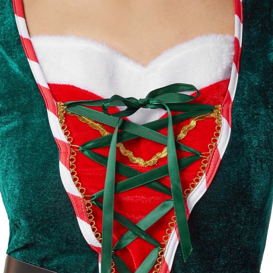 Dressforfun Sexy kerstelf S - verkleedkleding kostuum halloween verkleden feestkleding carnavalskleding carnaval feestkledij partykleding - 303410