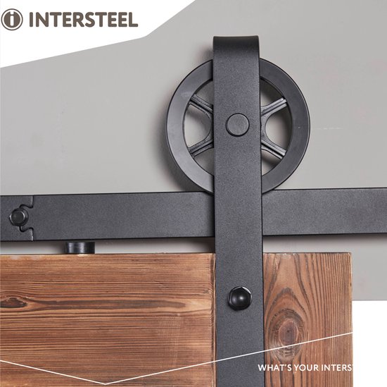 Intersteel Schuifdeursysteem Wheel mat zwart