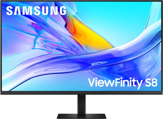 Samsung ViewFinity S8 S80UD - LED-Monitor - Met KVM-switch - 37" - 4K UHD - USB-C 90W - VA-paneel - 350 cd/m² - 5 ms - 60 Hz - HDR10 - Zwart