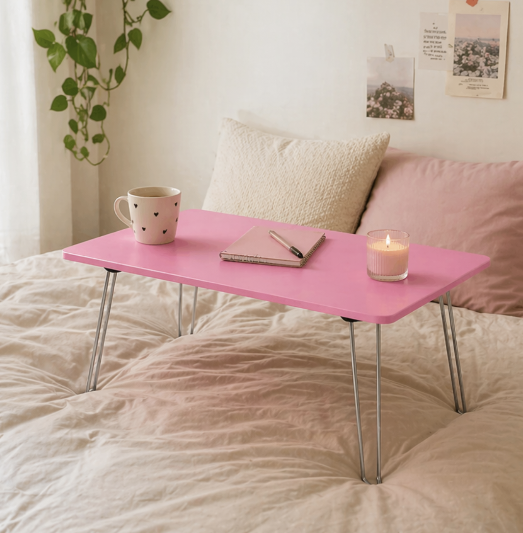 SoBuy Laptoptafel - 60x40x31 cm - Hout & Metaal - Compact en Multifunctioneel