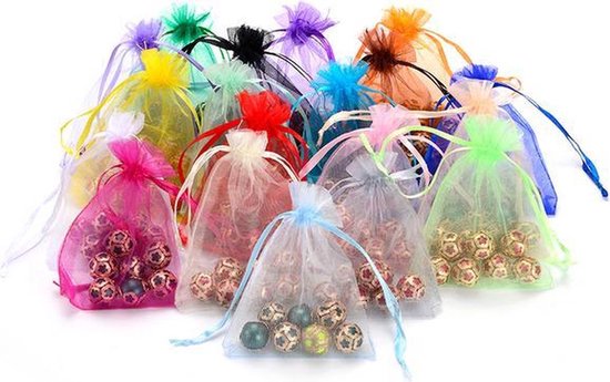 Faas Organza Uitdeelzakjes - 100 Zakjes - 10 Kleuren