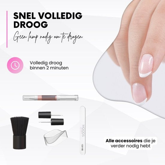 Moods Gellac - Dipping Powder Starters Kit - Coffee Nude - 6 Kleuren - Acryl Nagels Starterspakket - Dip Nagels