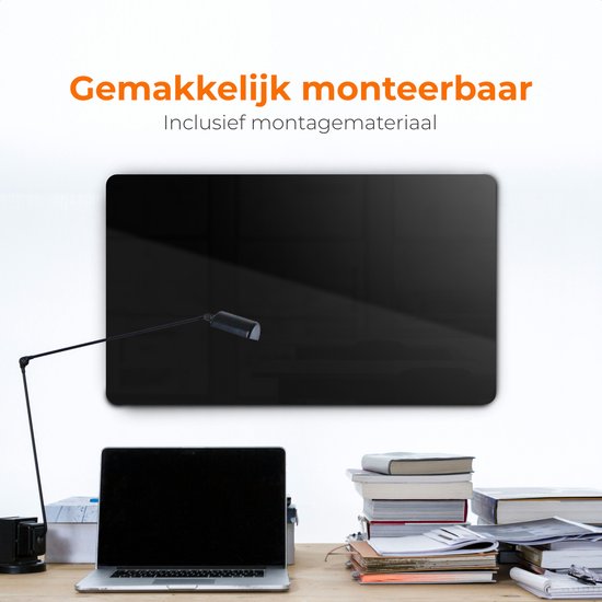 Wadu Infrarood verwarmingspaneel - Infrarood paneel verplaatsbaar - Inclusief thermometer - Infrarood verwarming - 480W - Zwart