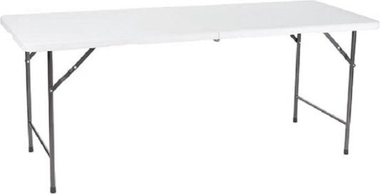 Perel Klaptafel, inklapbaar, weerbestendig, handgreep, maximaal 100 kg, wit