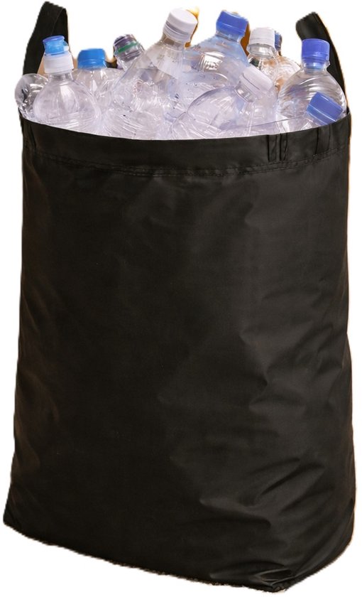 Ceruzo Statiegeld Container – 100L – Met Uitneembare Lege Flessentas – Opvouwbaar – Zwart