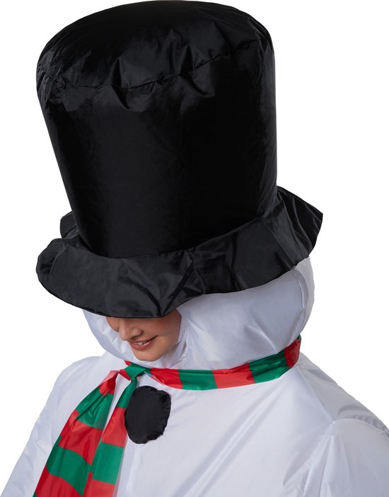 Dressforfun Opblaasbaar kostuum sneeuwman - verkleedkleding kostuum halloween verkleden feestkleding carnavalskleding carnaval feestkledij partykleding - 302359 - Onesize