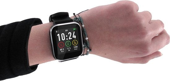 Denver Smartwatch met Stappenteller - Sporthorloge met Hartslagmeter en Slaap Activity Tracker - SW161 - Zwart