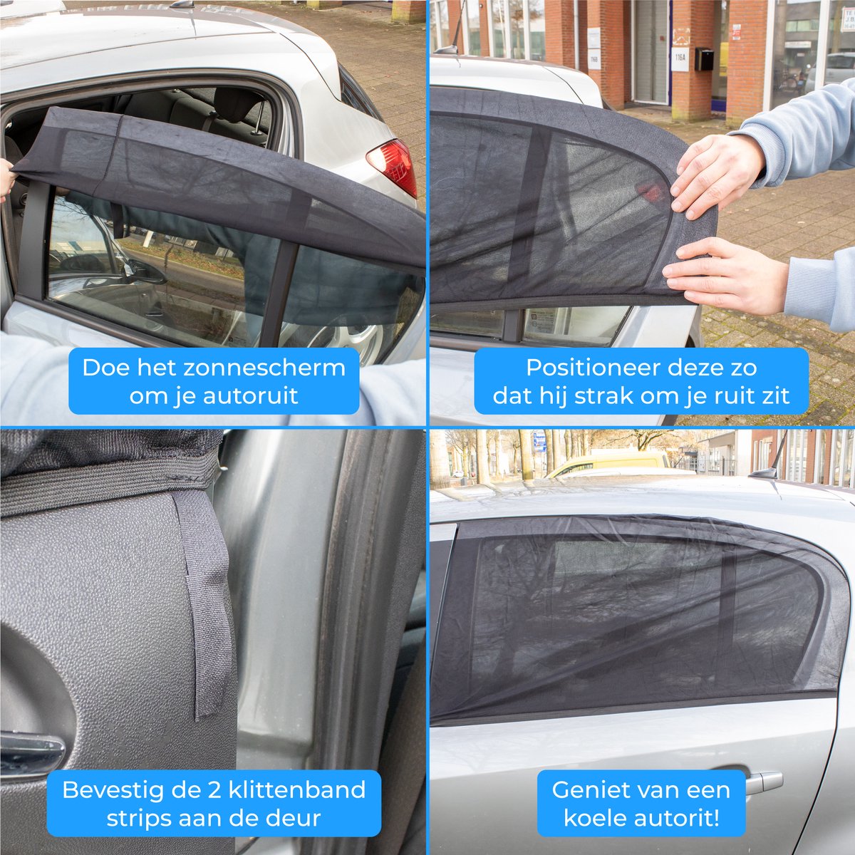Nuvance - Zonnescherm Auto Baby - Zonneschermen - Zonwering - Zijruit - 2 Stuks - UV Protectie