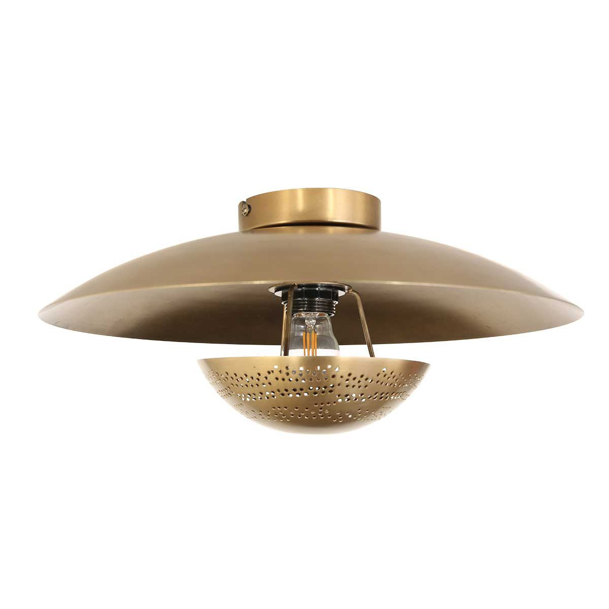 Anne Lighting plafonniere Brassi - brons - metaal - 42 cm - E27 fitting - 3681BR