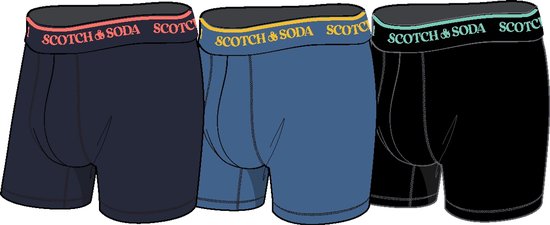 Scotch & Soda Active Stretch Boxershort – Heren – 3-pack – Performance Fit – Multi Maat S