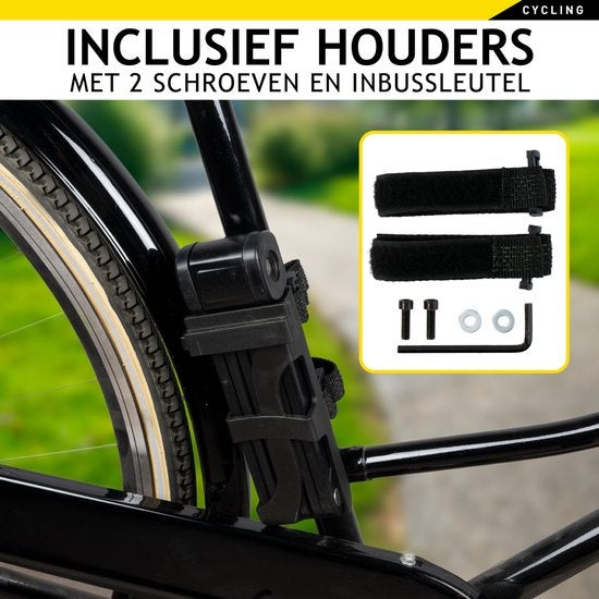 DUNLOP Fietsslot Frame - Scooterslot - Opvouwbaar Slot - Frameslot met 3 Sleutels