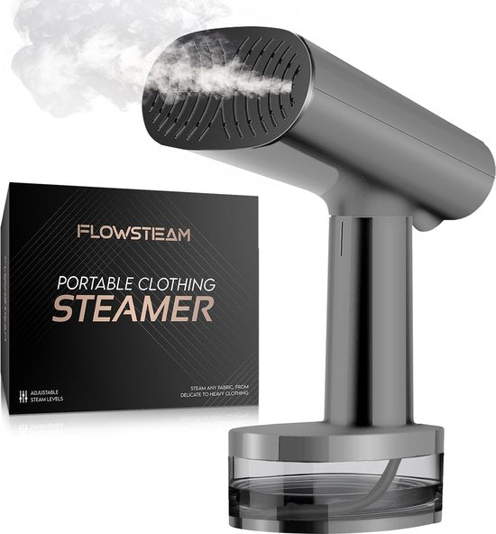 FLOWSTEAM® Luxe Kledingstomer - Handstomer - Stoomapparaat Kleding - Matte Gray Edition