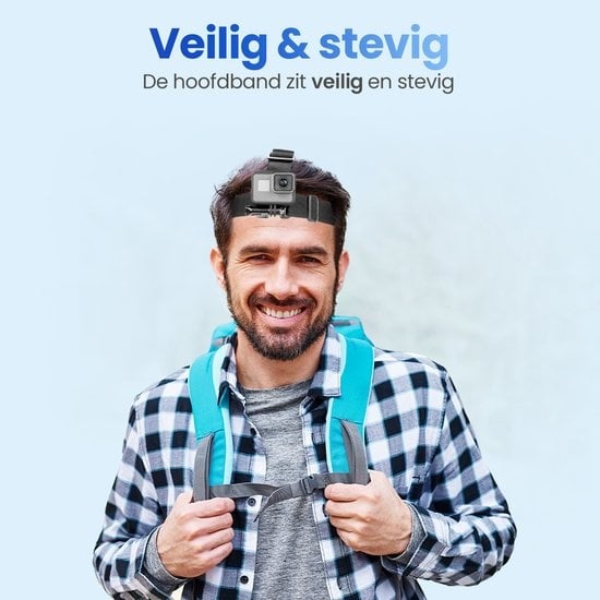 Garpex® Verstelbare Hoofdband - Head Strap - Universele mount voor diverse action camera's