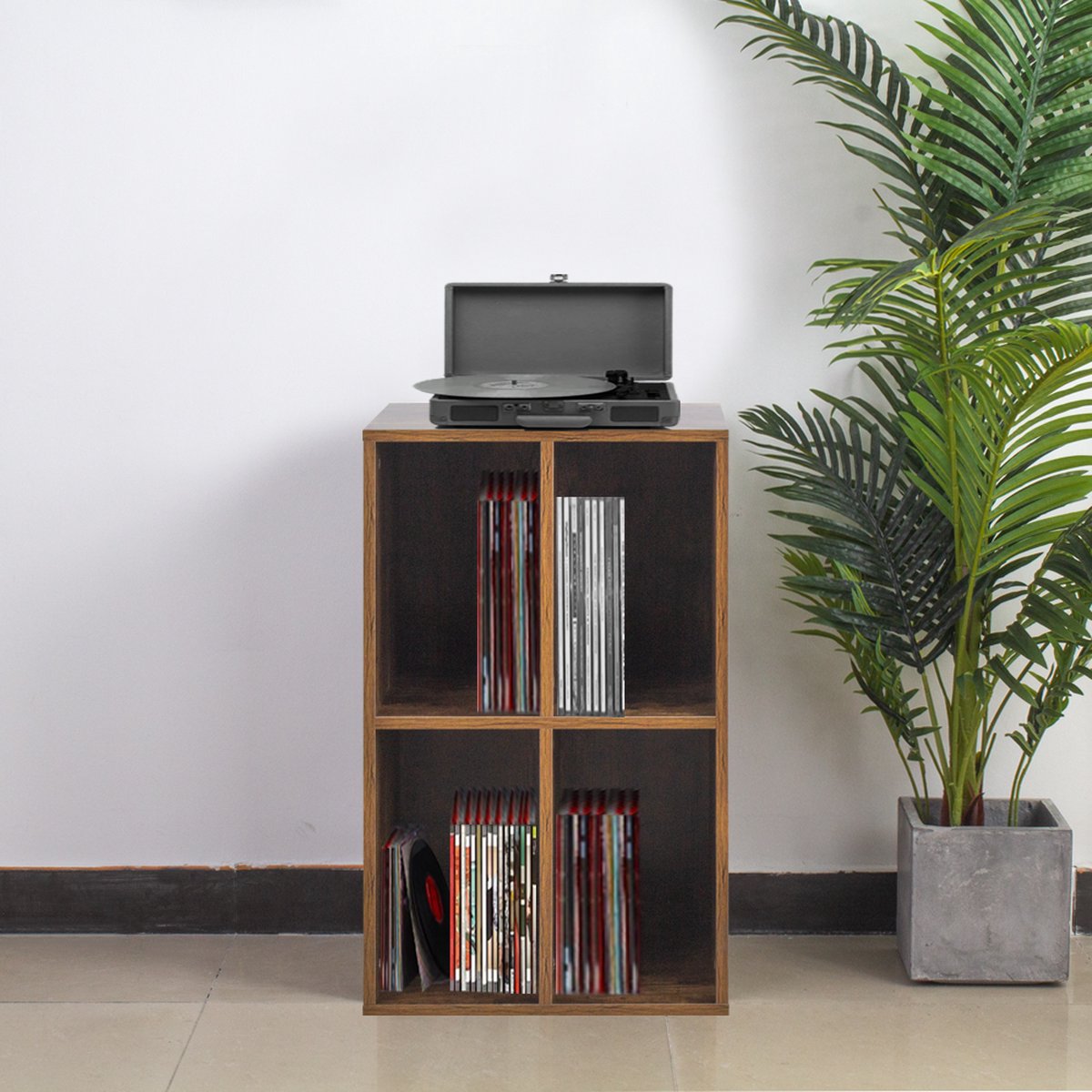 VDD Vinyl Wish - Platenkast - Bruin - 74.5x37x44.5