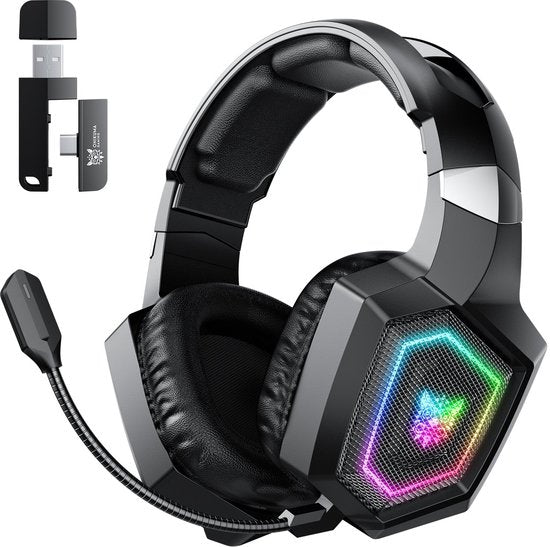 Onikuma GT806 Headset Bedraad en draadloos Hoofdband Gamen Bluetooth Zwart