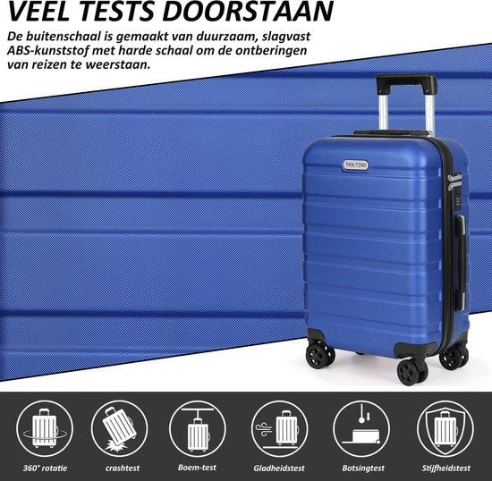 TAN.TOMI Reiskoffer 65L – Harde ABS Schaal – 4 Wielen – TSA-Cijferslot