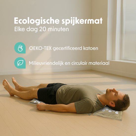 Acupressuurmat - Eco - Natuur/Wit