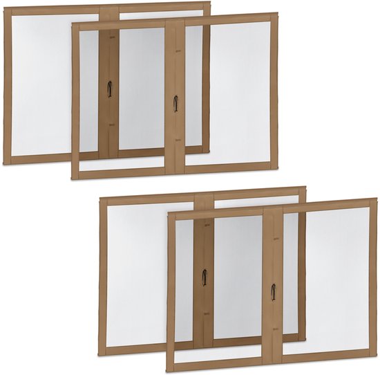 VONROC Zijwanden met Muggennet - Voor Premium Partytent PT501XX - 50+ UV Bescherming - Beige
