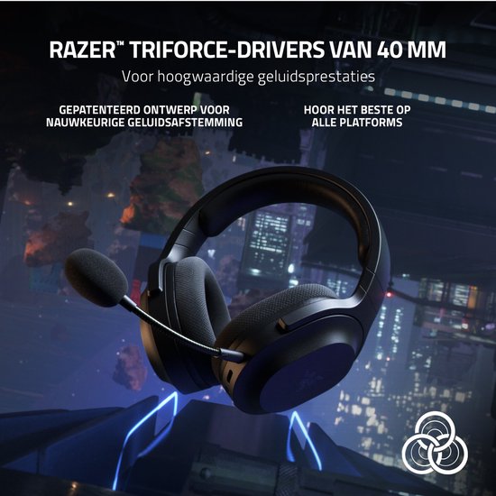Razer Barracuda X (2022) - Draadloze Gaming Headset - PC/PlayStation/Switch/Android - Zwart