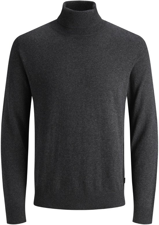 Jack & Jones - Heren Trui Emil Knit Roll Neck - Grijs - Maat XXL