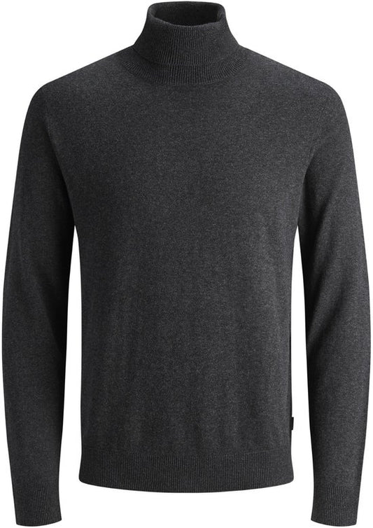 Jack & Jones - Heren Trui Emil Knit Roll Neck - Grijs - Maat XXL
