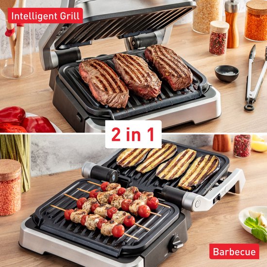 Tefal OptiGrill 2in1 GC772D - Contactgrill - Intelligent Grill en BBQ