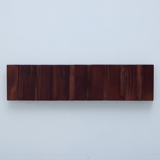 Urban State Piano kapstok - donker hout - wandkapstok - 8 haken - kapstok hangend - walnoot finish