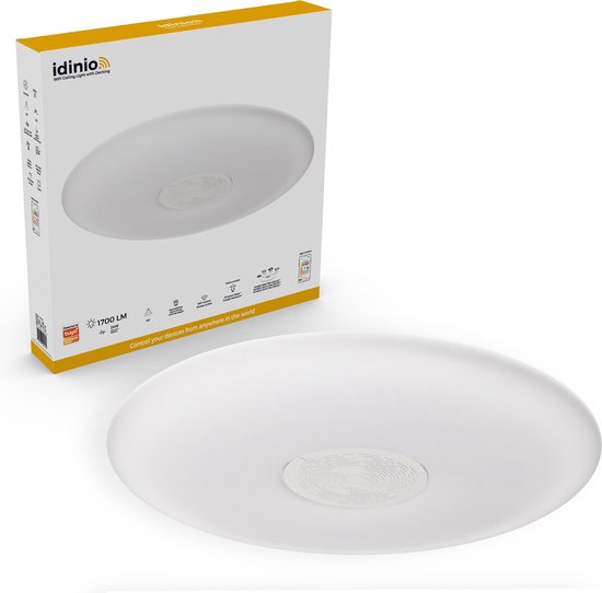 IDINIO WiFi LED Plafondlamp 50 cm – Multicolor – Voor Google Nest / Echo Dot