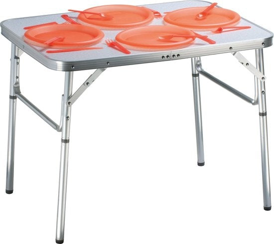 Camp Active Campingtafel - Opvouwbaar - 2 Hoogtes - 75 x 55 x 25-59 cm