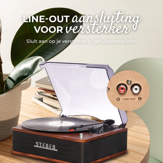 Denver Platenspeler - Ingebouwde speakers - Retro - Auto stop - Bluetooth - VPB262