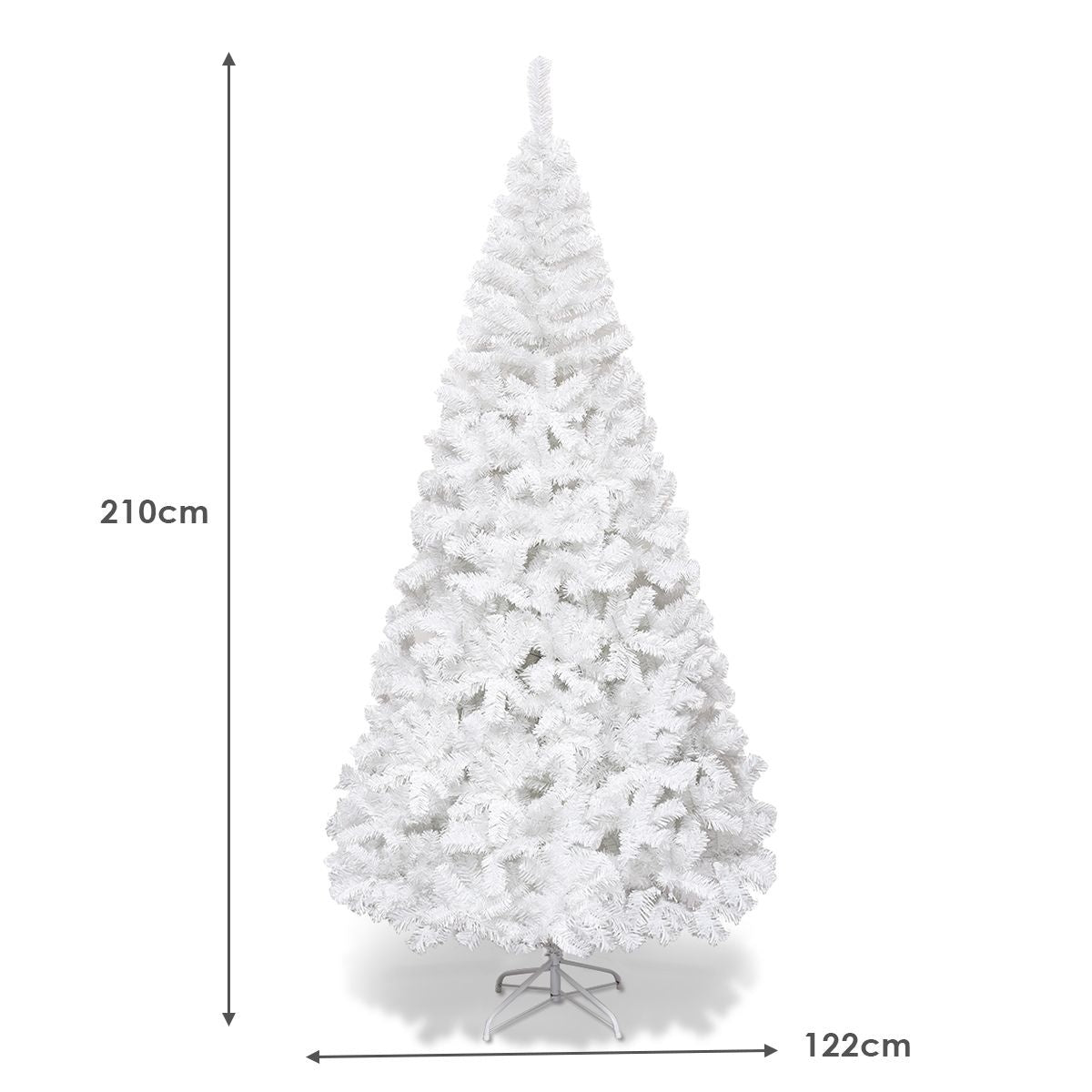 Coast Kunstkerstboom met Metalen Voet 210cm Wit