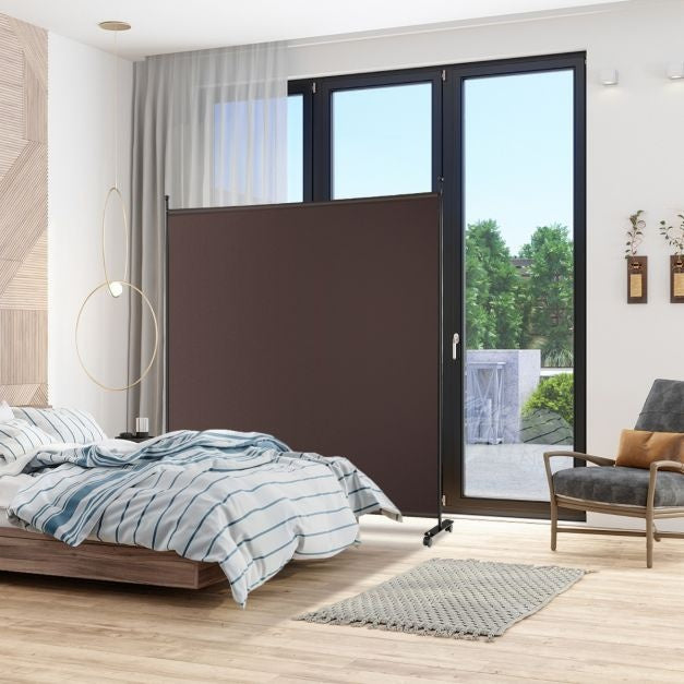 Coast 184 x 184 cm Ruimteverdeler op Wieltjes Scherm met een Paneel Opvouwbare Scheidingswand - Woonkamer - Slaapkamer