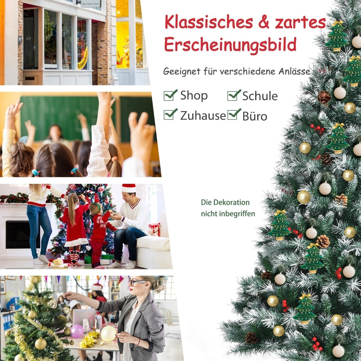 Coast Kerstboom Besneeuwd Met Dennenappels - 180 cm