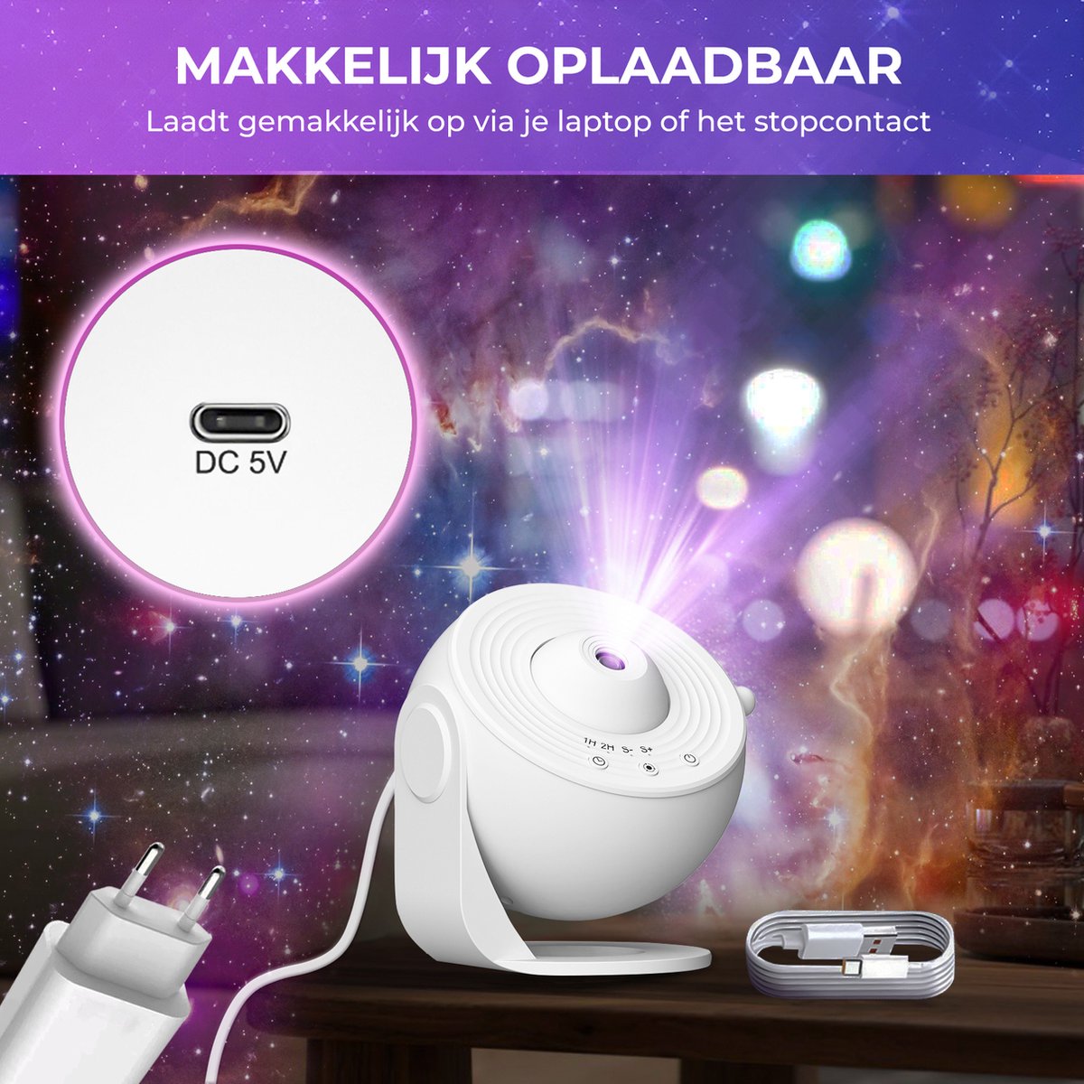 MostEssential Premium 12-in-1 Projectorlamp - 3000 lm - USB - White Edition