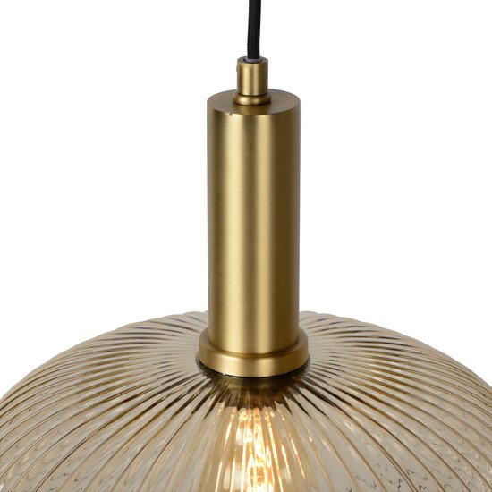 Lucide MALOTO - Hanglamp - Ø 30 cm - 1xE27 - Amber