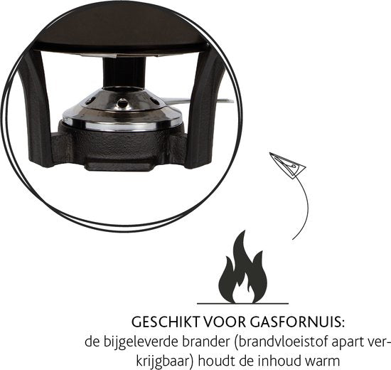 Boska Fondueset Nero - Kaasfondueset - Zwart - 1,3 L - Voor 875 gram Kaasfondue