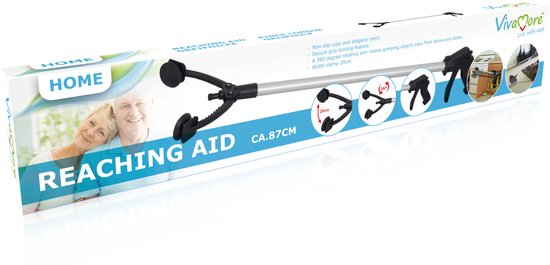 Vivamore Grijper - Grijpstok met Antislip en Vergrendelingsfunctie - Voor Ouderen en Mindervaliden - 87cm