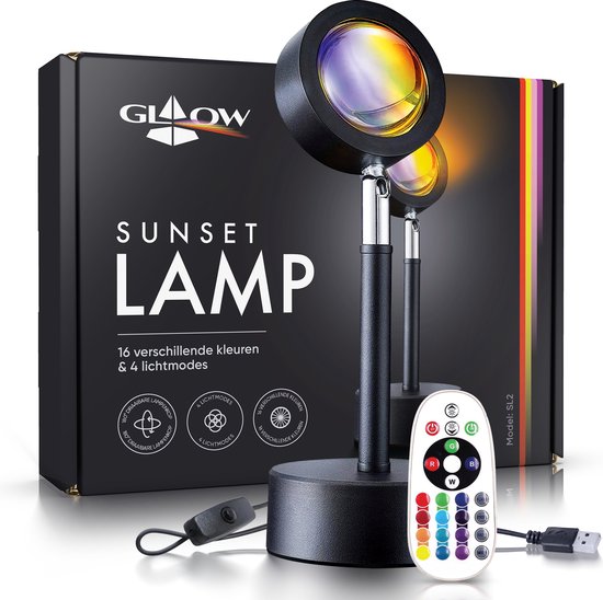 Sunset lamp - Tafellamp - Nachtlampje Kinderen - Nachtlamp - Projector - Tiktok - Sfeerverlichting