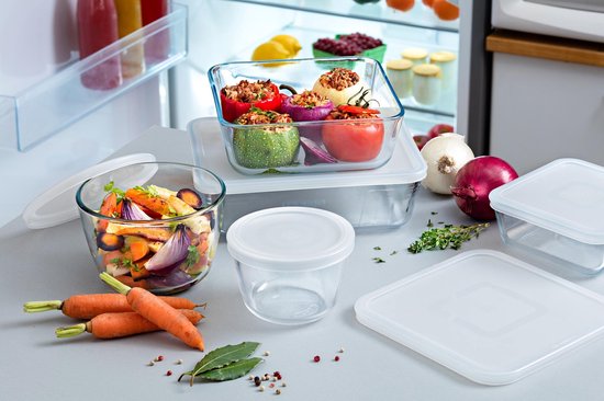 Cook & Freeze Ovenschaal Met Deksel - Set van 8 Stuks - Glas - Pyrex