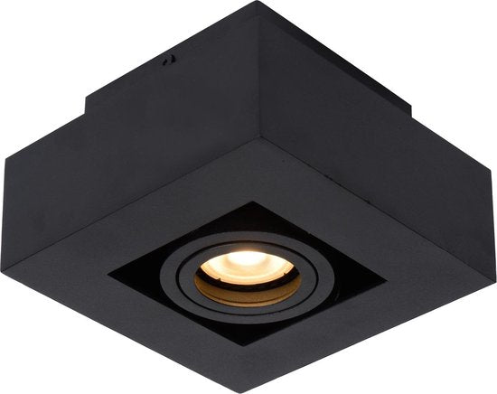 Lucide XIRAX - Plafondspot (Plafondlamp) - LED Dim to warm - GU10 - 1x5W 2200K/3000K - Zwart