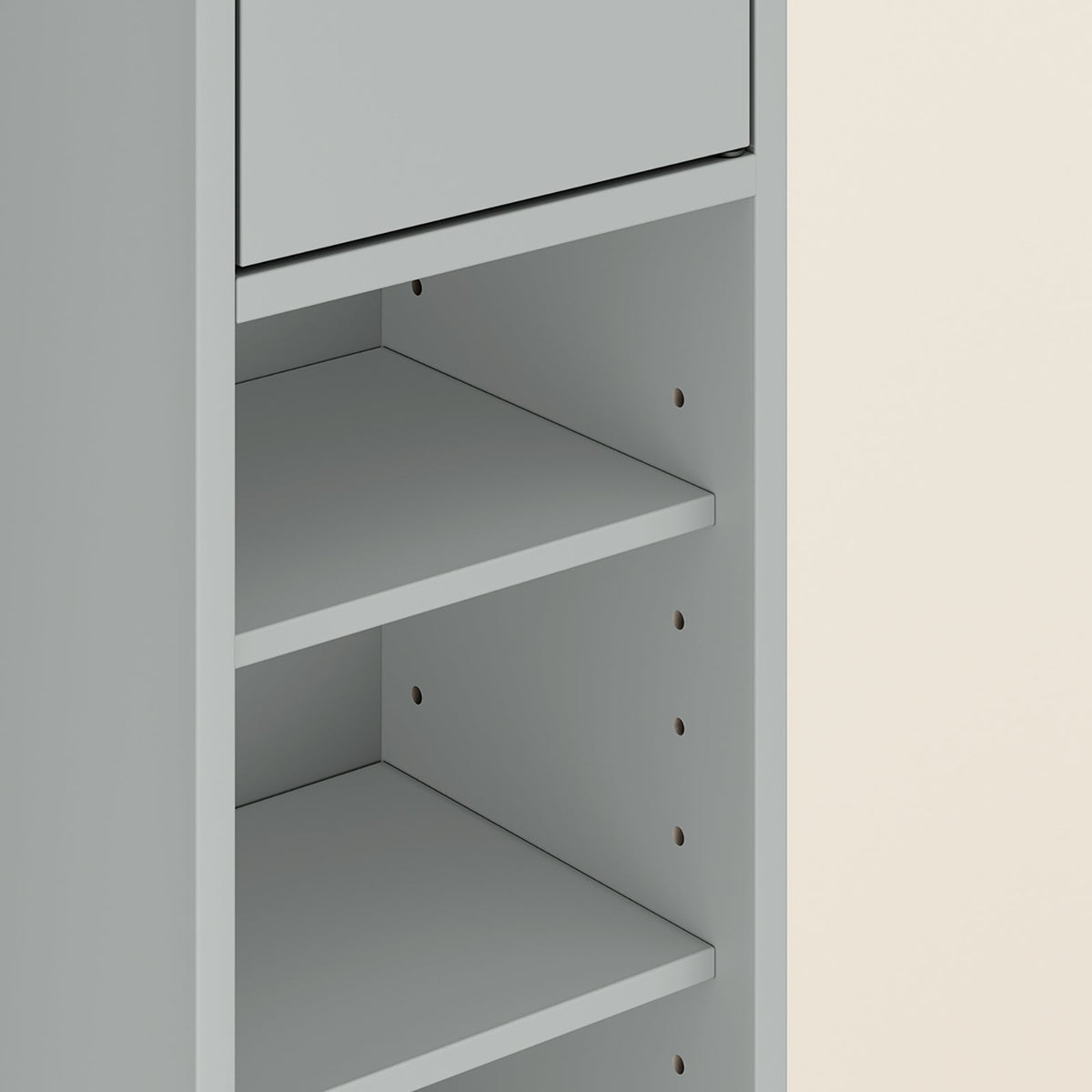 SoBuy BZR34-II-HG Hoge Badkamerkast - Smal Vrijstaand Badkamermeubel - Waterbestendig MDF - 20x20x180 cm - Grijs