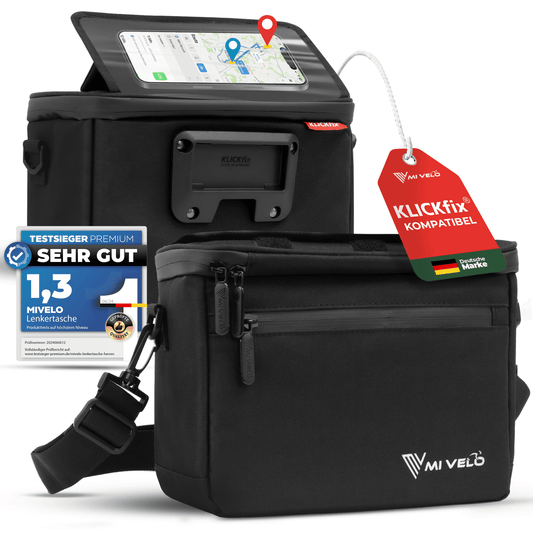 Mivelo stuurtas fiets KlickFIX met vak voor mobiele telefoon "OSKAR".