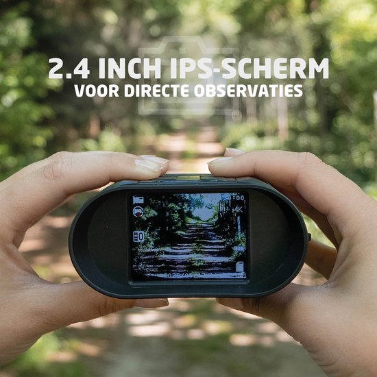 BREND BR-2242 Digitale Verrekijker - 300 Meter Nachtzicht - 4K - 40 Megapixel - IPS-Scherm - 10x Zoom - Zaklamp - Inclusief SD-Kaart