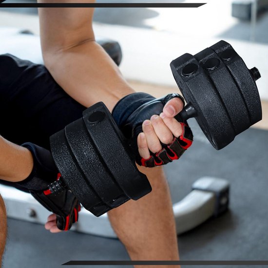 Fitby Dumbells 10 kg - Gewichten set - Verstelbare Dumbells - Fitness - Halterset - Dumbell Set