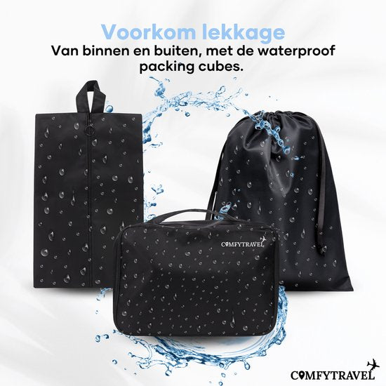 Comfytravel Verpakkingskubussen Set - Koffer / Rugzak Reizen Organizer - Reisaccessoires - Waterdicht / 8 Stuks